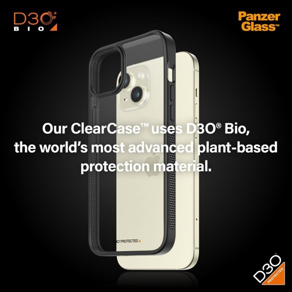 PanzerGlass iPhone 15 Plus Skal ClearCase D3O Svart