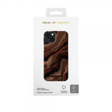 Ideal of Sweden iPhone 15 Plus Skal Fashion Case MagSafe Dark Amber Marble