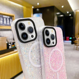 iPhone 15 Plus Skal Glitter MagSafe Gul