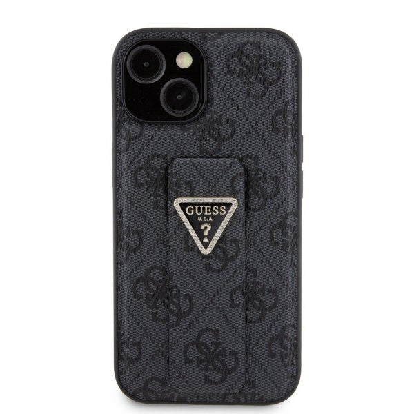 Guess iPhone 15 Plus Skal Grip Stand Function Svart