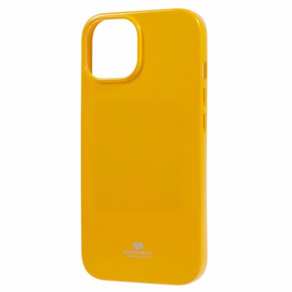 Mercury iPhone 15 Plus Skal Jelly Glitter Gul