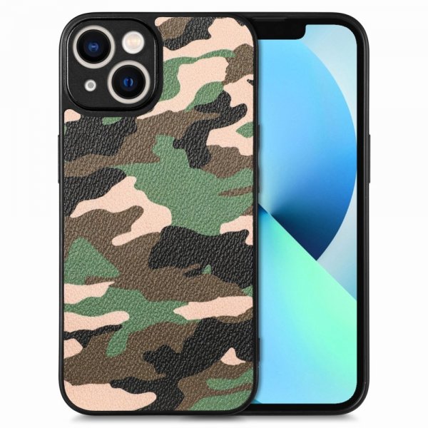 iPhone 15 Plus Skal Kamouflage Grön