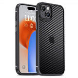 Ipaky iPhone 15 Plus Skal Kolfibermönster Svart