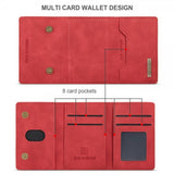 Dg.Ming iPhone 15 Plus Skal M2 Series Löstagbar Korthållare Röd