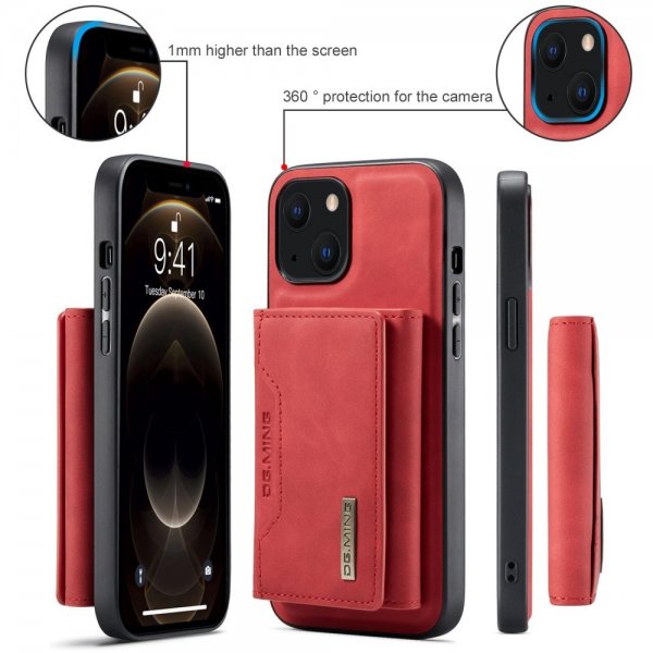 Dg.Ming iPhone 15 Plus Skal M2 Series Löstagbar Korthållare Röd