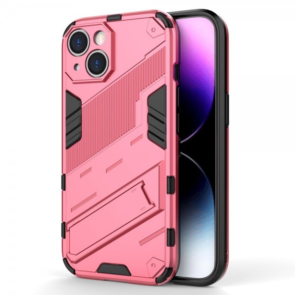 iPhone 15 Plus Skal med Stativ Magenta
