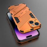 iPhone 15 Plus Skal med Stativ Orange