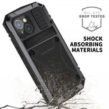 R-JUST iPhone 15 Plus Skal Metall Stöttåligt Svart