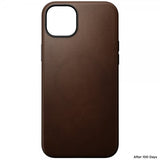 Nomad iPhone 15 Plus Skal Modern Leather Case Brun