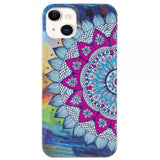 iPhone 15 Plus Skal Motiv Blå Mandala