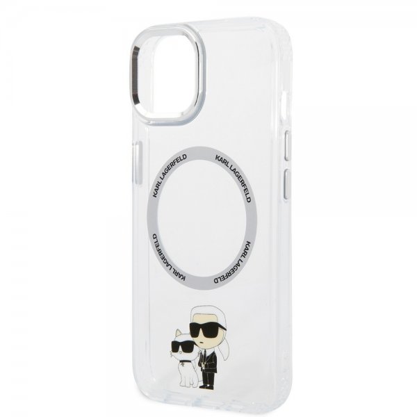 Karl Lagerfeld iPhone 15 Plus Skal NFT Karl & Choupette Transparent