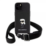 Karl Lagerfeld iPhone 15 Plus Skal Saffiano Crossbody Svart