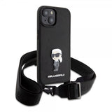 Karl Lagerfeld iPhone 15 Plus Skal Saffiano Crossbody Svart