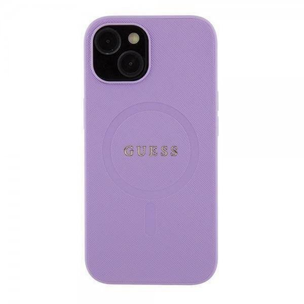 Guess iPhone 15 Plus Skal Saffiano MagSafe Lila