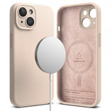 Ringke iPhone 15 Plus Skal Silicone Magnetic Pink Sand