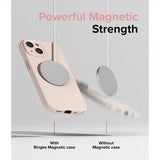 Ringke iPhone 15 Plus Skal Silicone Magnetic Pink Sand