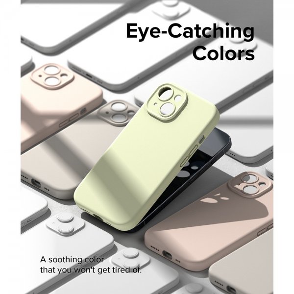 Ringke iPhone 15 Plus Skal Silicone Magnetic Sunny Lime