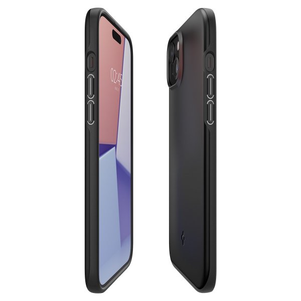 Spigen iPhone 15 Plus Skal Thin Fit Svart