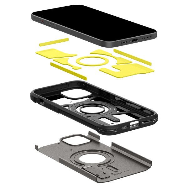Spigen iPhone 15 Plus Skal Tough Armor MagFit Gunmetal