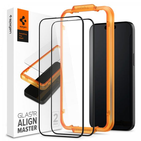 Spigen iPhone 15 Plus Skärmskydd GLAS.tR ALIGNmaster 2-pack