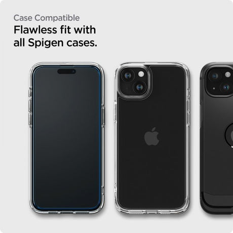 Spigen iPhone 15 Plus Skärmskydd GLAS.tR ALIGNmaster 2-pack