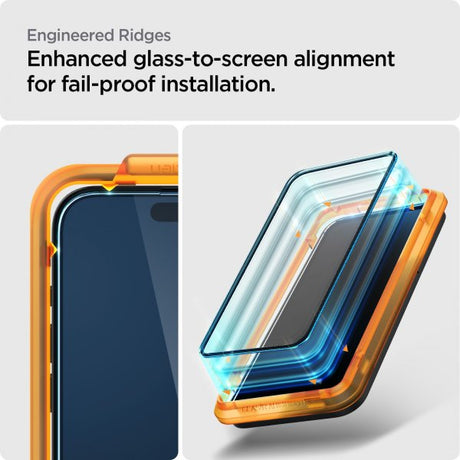 Spigen iPhone 15 Plus Skärmskydd GLAS.tR ALIGNmaster 2-pack