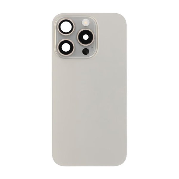 iPhone 15 Pro Baksida Glas Komplett Original Naturlig Titan