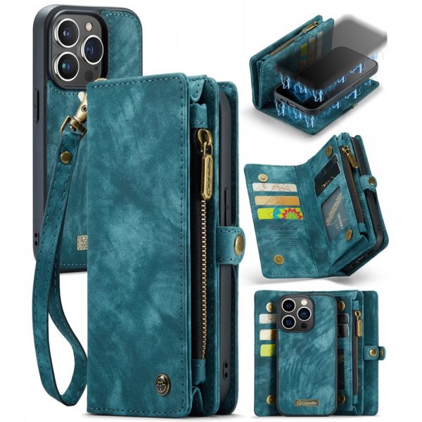 CaseMe iPhone 15 Pro Fodral 008 Series Löstagbart Skal Petrol