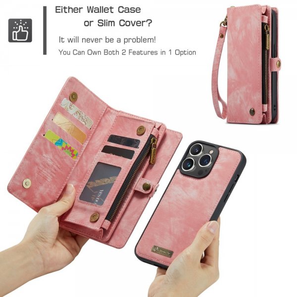 CaseMe iPhone 15 Pro Fodral 008 Series Löstagbart Skal Rosa