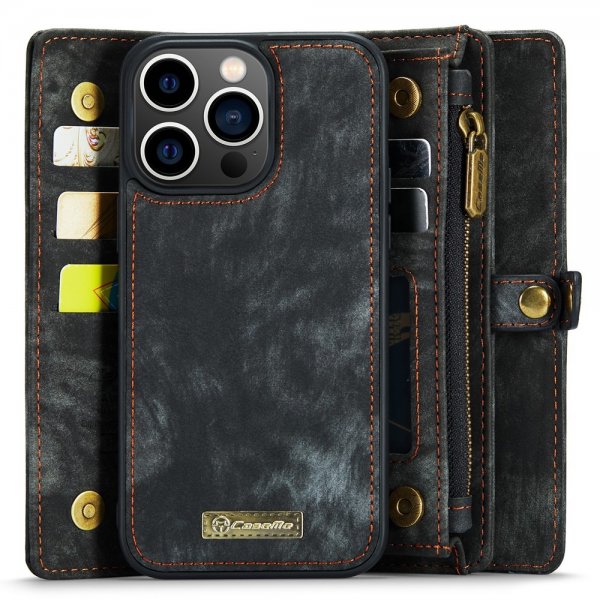 CaseMe iPhone 15 Pro Fodral 008 Series Löstagbart Skal Svart