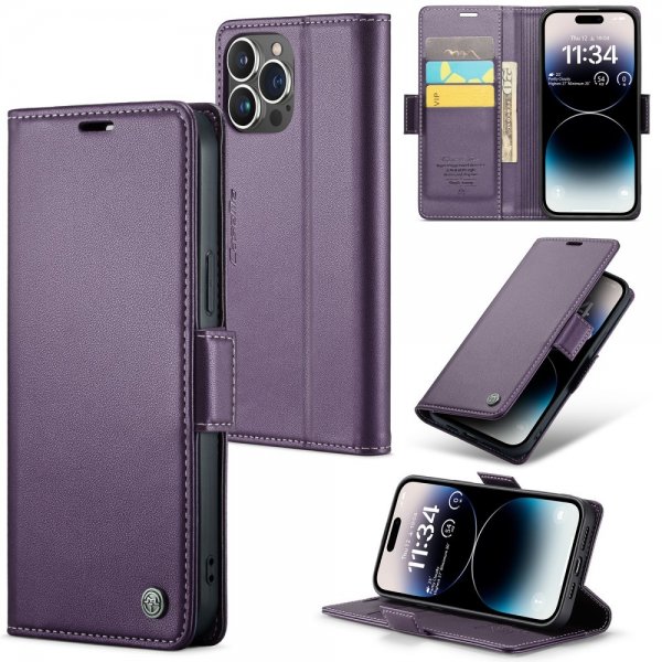 CaseMe iPhone 15 Pro Fodral 023 Series Lila