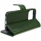 Nordic Covers iPhone 15 Pro Fodral Essential Leather Juniper Green
