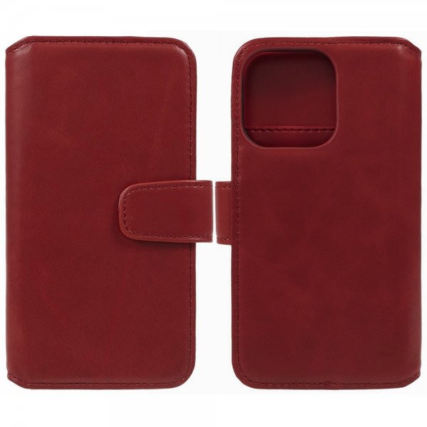 Nordic Covers iPhone 15 Pro Fodral Essential Leather Poppy Red