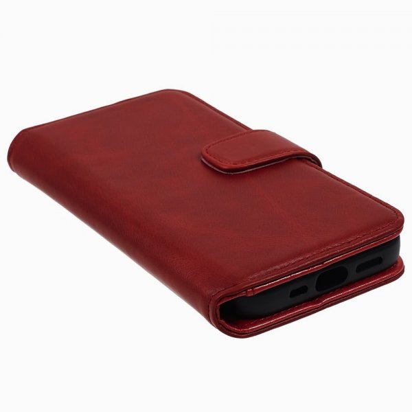 Nordic Covers iPhone 15 Pro Fodral Essential Leather Poppy Red