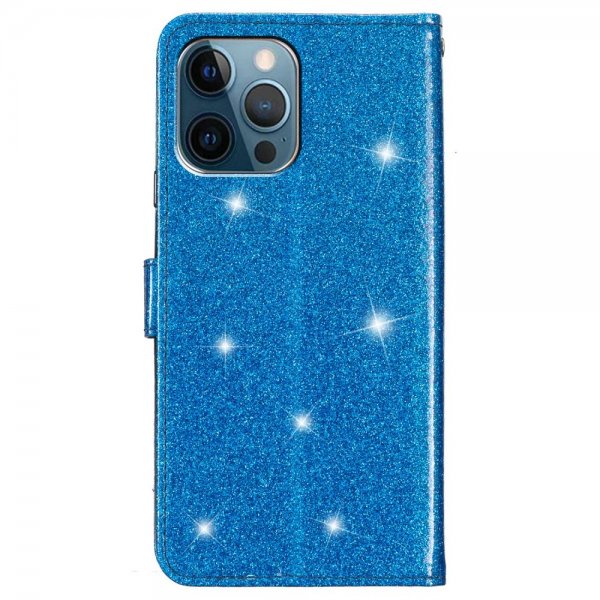 iPhone 15 Pro Fodral Glitter Blå