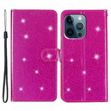 iPhone 15 Pro Fodral Glitter Magenta