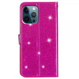 iPhone 15 Pro Fodral Glitter Magenta