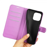 iPhone 15 Pro Fodral Litchi Lila