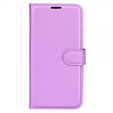 iPhone 15 Pro Fodral Litchi Lila