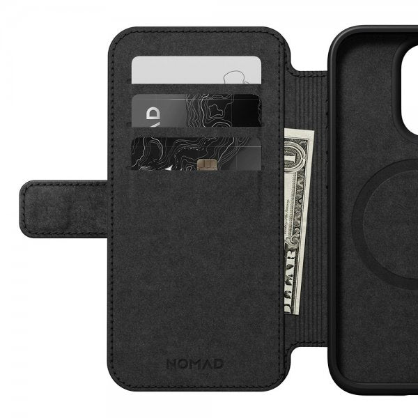 Nomad iPhone 15 Pro Fodral Modern Leather Folio Brun