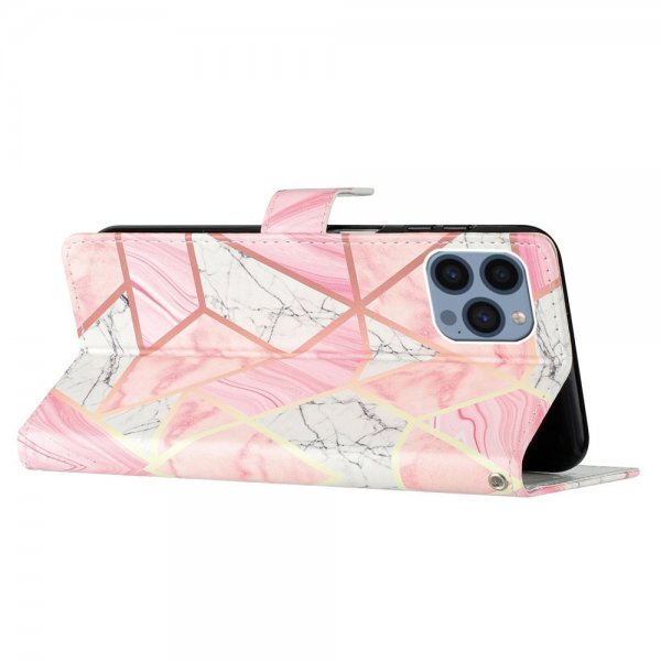 iPhone 15 Pro Fodral Motiv Rosa Marmor
