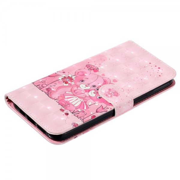 iPhone 15 Pro Fodral Motiv Rosa Nallebjörnar