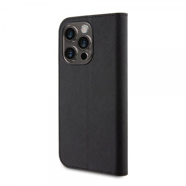 Karl Lagerfeld iPhone 15 Pro Fodral NFT Karl & Choupette Patch Saffiano Svart