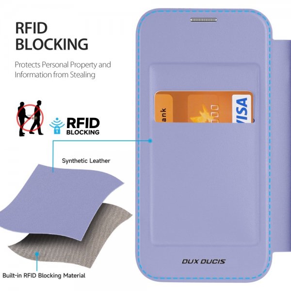 Dux Ducis iPhone 15 Pro Fodral Skin X Pro Series MagSafe Lila