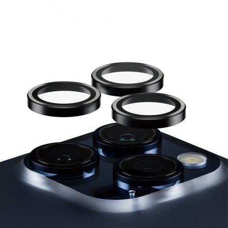 PanzerGlass iPhone 15 Pro/iPhone 15 Pro Max Kameraskydd Hoops Svart