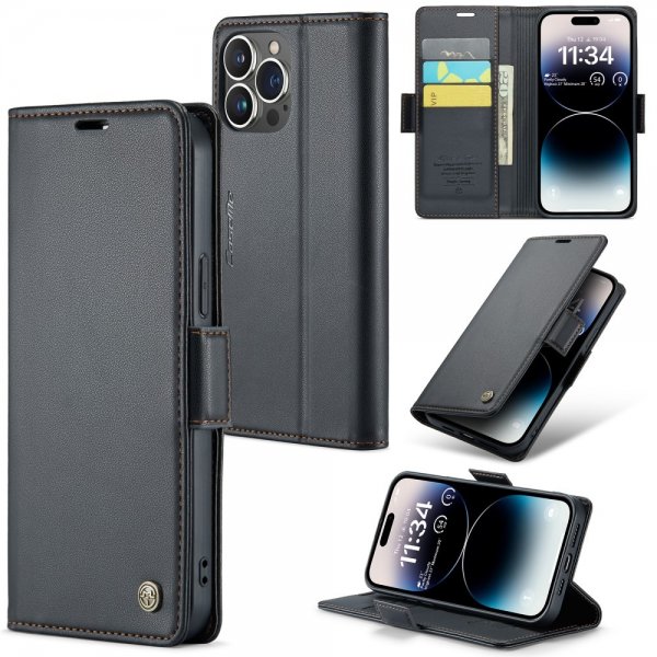 CaseMe iPhone 15 Pro Max Fodral 023 Series Svart