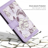 iPhone 15 Pro Max Fodral Blommönster Lila