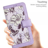 iPhone 15 Pro Max Fodral Blommönster Lila