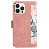 iPhone 15 Pro Max Fodral Blommönster Rosa