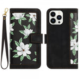 iPhone 15 Pro Max Fodral Blommönster Svart